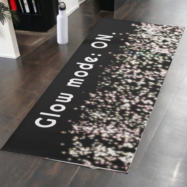 Tapis De Yoga Drôle parties scintillant luisant noir blanc brill (Créateur téléchargé)