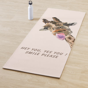 Tapis De Yoga Drôle Tongue Giraffe Sortie et lavabo Jouant - So