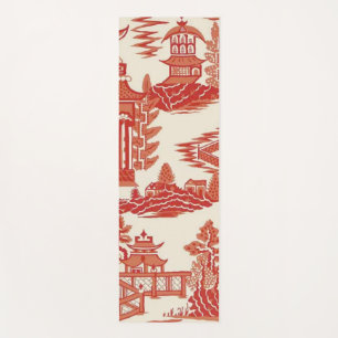 Tapis De Yoga Dynastie Ming Jardin de thé Pagode Rouge