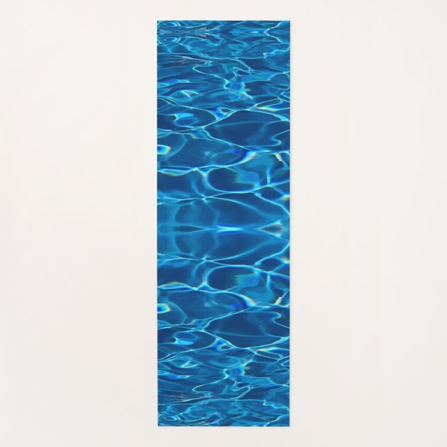 Tapis De Yoga Eau de la piscine bleu foncé (Devant)