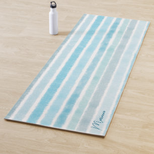 Tapis De Yoga Eau nautique personnalisée vagues bleues zen Yoga