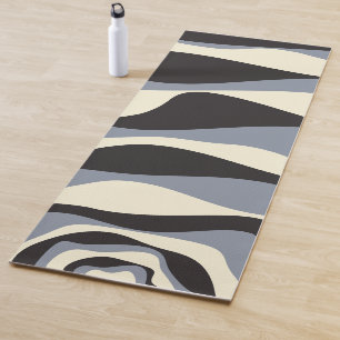 Tapis De Yoga Ebb et flux 4 en noir, gris et crème