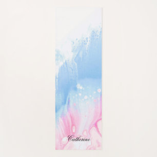 Tapis De Yoga Eco Friendly Rainbow Color Nom personnalisé Modern