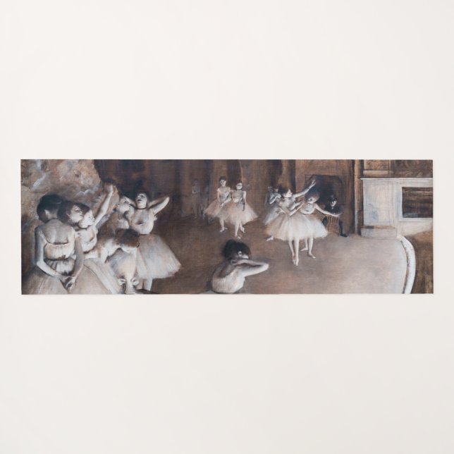 Tapis De Yoga Edgar Degas - Répétition de ballet sur scène (Dos (Horizontal))