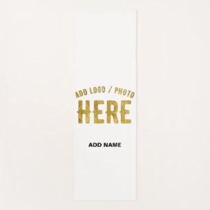 TAPIS DE YOGA ÉLÉGANT BLANC PERSONNALISABLE MODERNE MARQUE VÉRIF