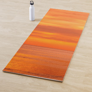 Tapis De Yoga Élégant ciel de mer rouge orange Modèle