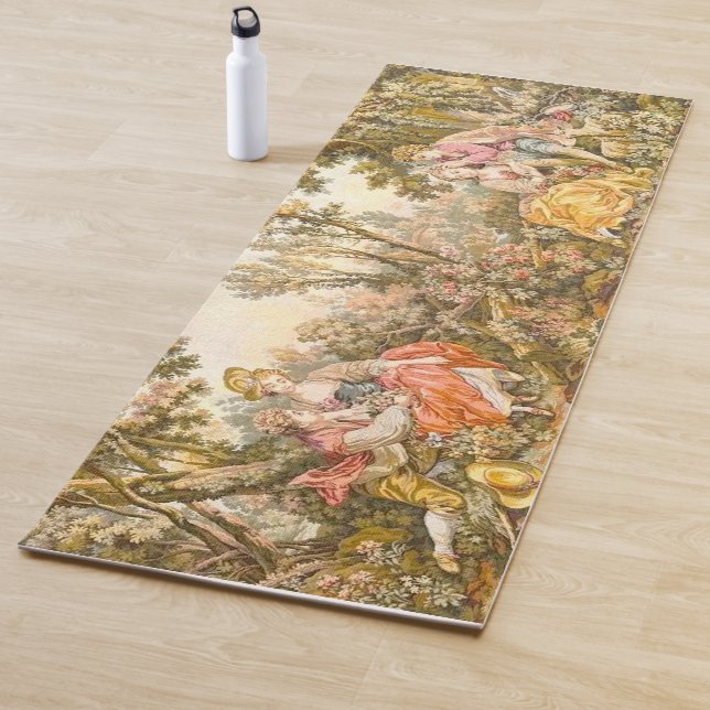 Tapis De Yoga Élégant couple baroque Floral Yoga Mat (En situation)