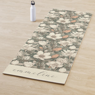 Tapis De Yoga Élégant floral personnalisé
