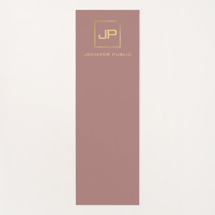 Tapis De Yoga Elégant Gold Look Monogrammed Fitness Modèle