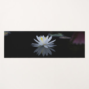 Tapis De Yoga Elégant Lotus Blanc, Noir