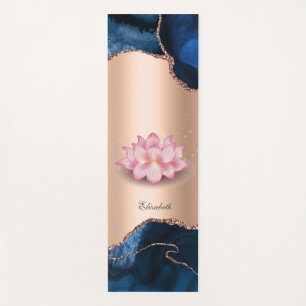 Tapis De Yoga Élégant Lotus Marble Agate Yoga