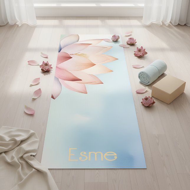 Tapis De Yoga Elegant Lotus Yoga Mat – Minimal & Serene Design (Créateur téléchargé)