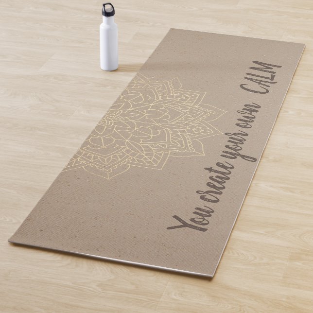Tapis De Yoga Elégant Mandala Floral - Vous Créez Votre Propre C (En situation)