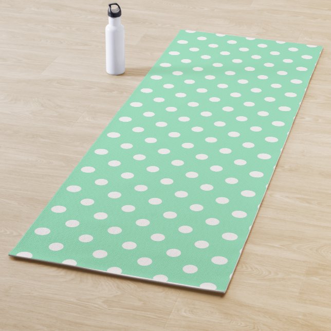 Tapis De Yoga Elégant Mint Green Fitness Modèle moderne (En situation)