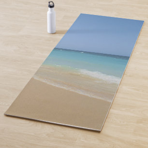 Tapis De Yoga Elégant Modèle de sable tendance Blue Sea