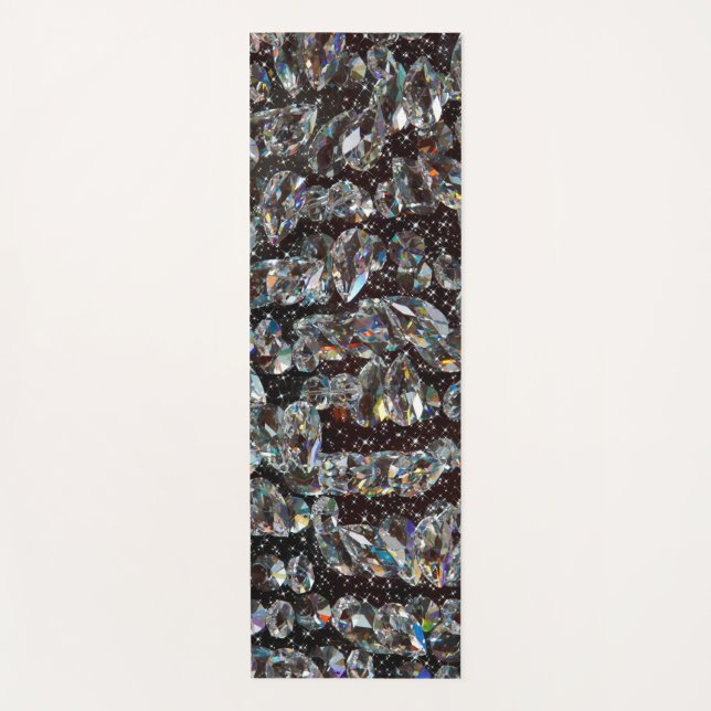 Tapis De Yoga Élégant Parties scintillant de diamant (Devant)