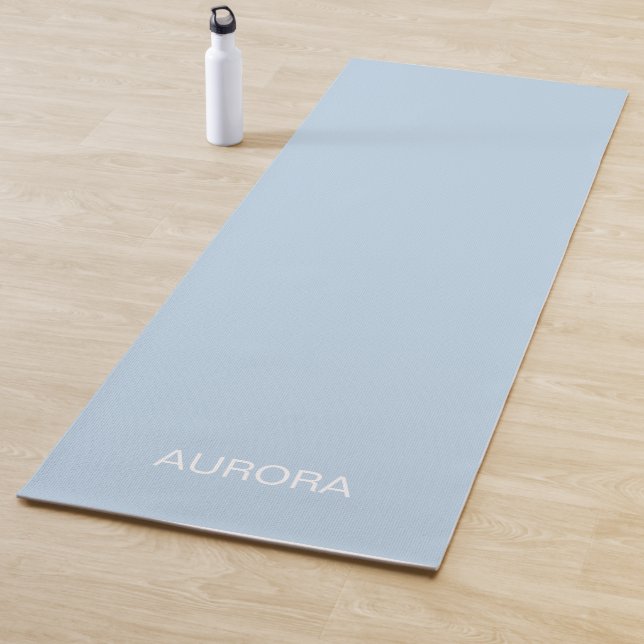 Tapis De Yoga Élégant Poudre bleu Nom personnalisé Yoga Mat (En situation)