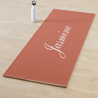 Tapis De Yoga Élégant Terracotta Nom Personnalisé Yoga Mat