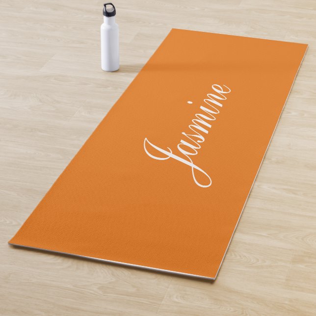 Tapis De Yoga Elégant Vivid Orange Personnalisé Yoga Mat (En situation)