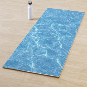 Tapis De Yoga Elégante couleur bleue Piscine tendance Aqua aqua