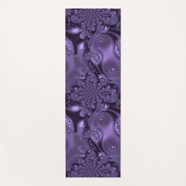 Tapis De Yoga Élégante étincelle Royale Purple Liquide (Devant)