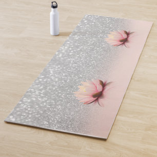 Tapis De Yoga Elégante fille tendance, Lotus Parties scintillant