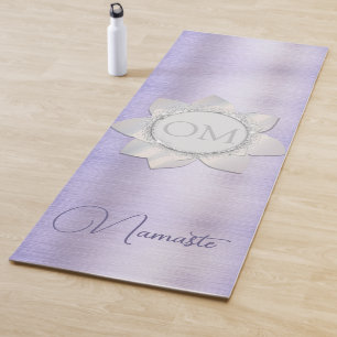 Tapis De Yoga Élégante Lavande Lotus OM Namaste Yoga Mat