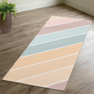 Tapis De Yoga Élégante Vibe Été Couleurs crémeuses