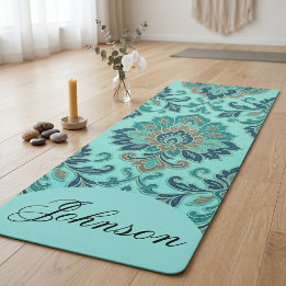 Tapis De Yoga Élégants Damasks Mandala Zen Géométrie Sacrée Sarc