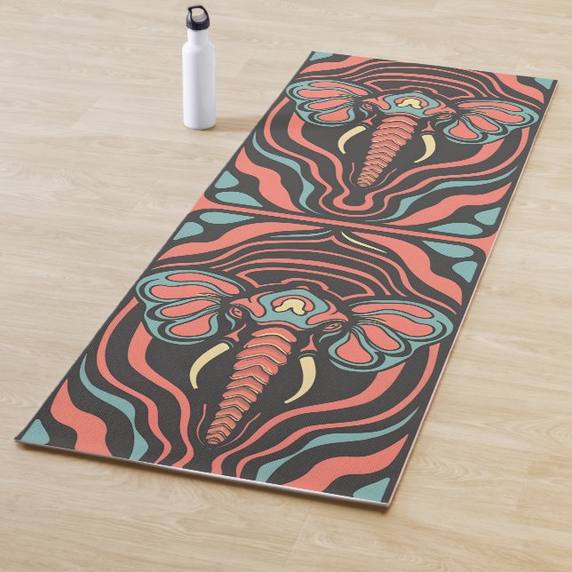 Tapis De Yoga Eléphant psychédélique (En situation)