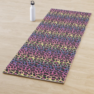 Tapis De Yoga Empreinte de léopard arc-en-ciel