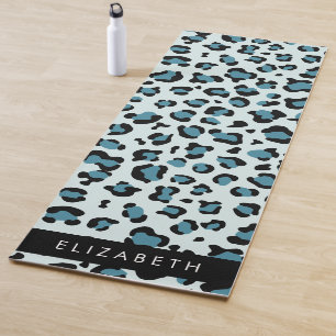 Tapis De Yoga Empreinte de léopard, Spots, Leopard Bleu, Votre N