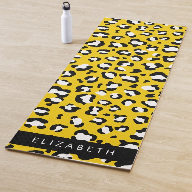 Tapis De Yoga Empreinte de léopard, Spots, Leopard Jaune, Votre  (En situation)