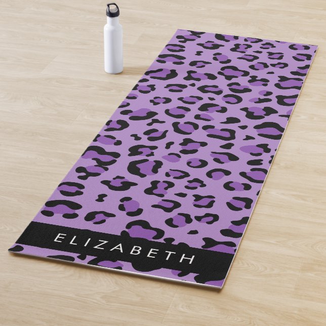 Tapis De Yoga Empreinte de léopard, Spots, Leopard Violet, Votre (En situation)