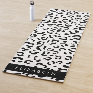 Tapis De Yoga Empreinte de léopard, Spots, Noir Et Blanc, Votre 