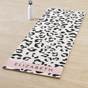 Tapis De Yoga Empreinte de léopard, Spots, Noir Et Blanc, Votre