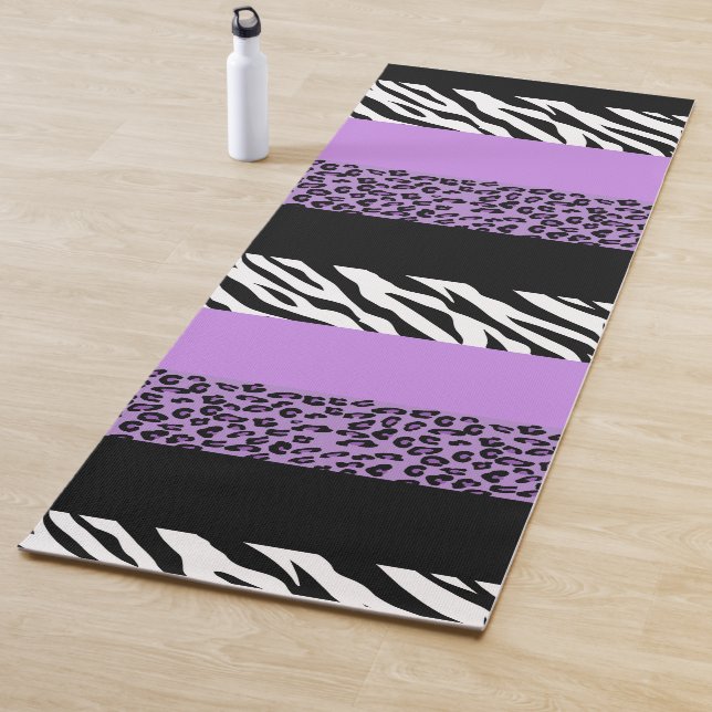 Tapis De Yoga Empreinte de léopard, Zebra Print, Poster de anima (En situation)