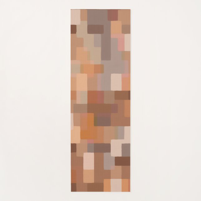 Tapis de Yoga en Abstraction Calmante de Bouleau (Devant)