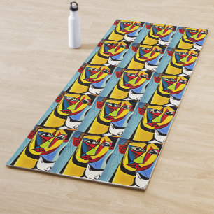 Tapis de yoga en art abstrait