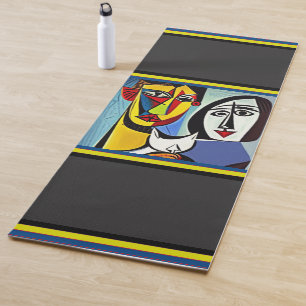 Tapis de yoga en art abstrait