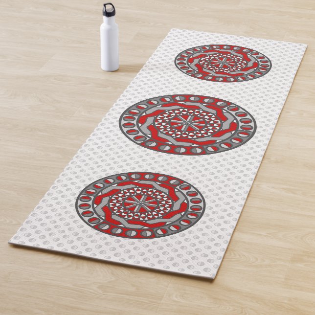Tapis de yoga en rouge Machinery (En situation)