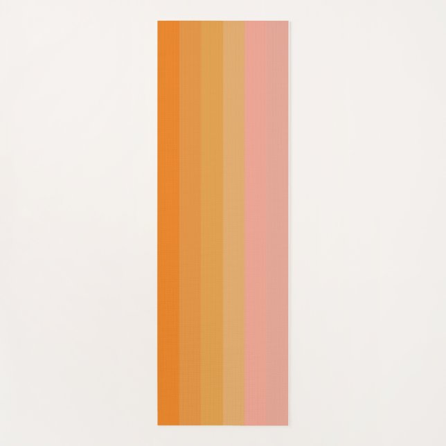 Tapis De Yoga Énergivrer le yoga orange et rose (Devant)