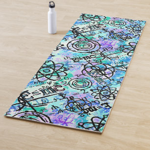 Tapis De Yoga Équations de physique Geek bleu