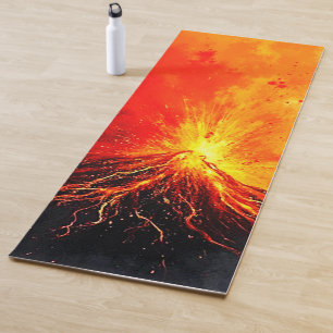 Tapis De Yoga Éruption volcanique Art Abstrait