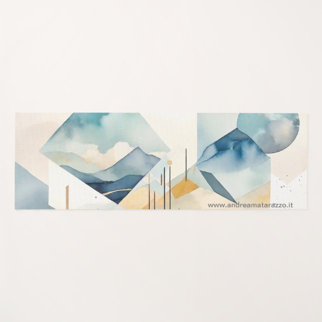 Tapis De Yoga Esprit Abstrait (Devant (Horizontal))