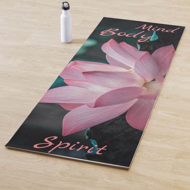 Tapis De Yoga Esprit corporel mental personnalisé Lotus Yoga Mat (En situation)