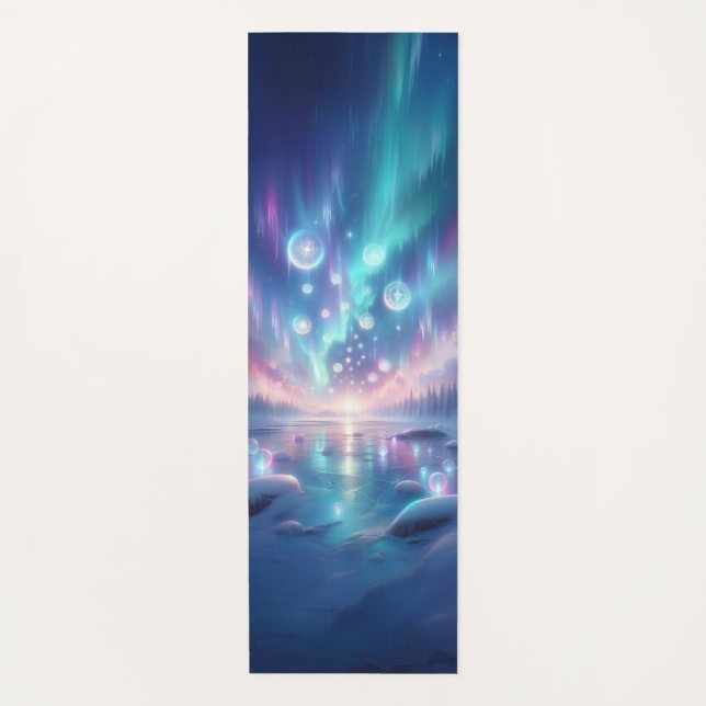 Tapis De Yoga Ethereal Aurora Ice Ritual Fantasy (Devant)