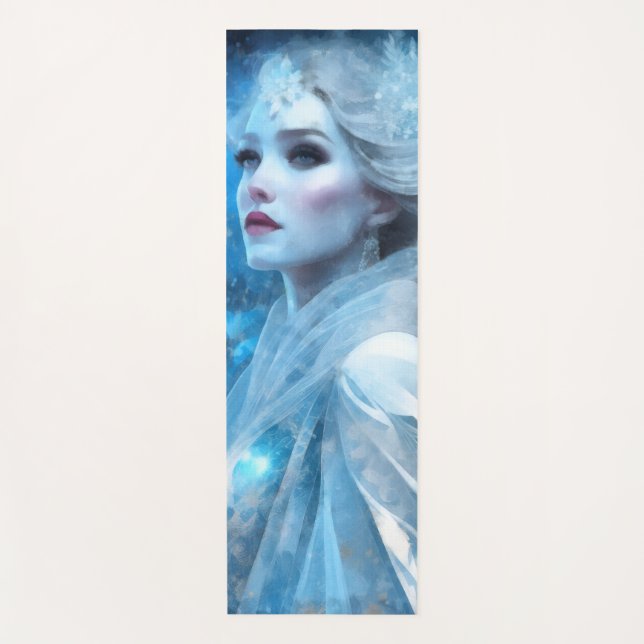 Tapis De Yoga Ethereal Frozen Neige Queen Imaginaire Art (Devant)