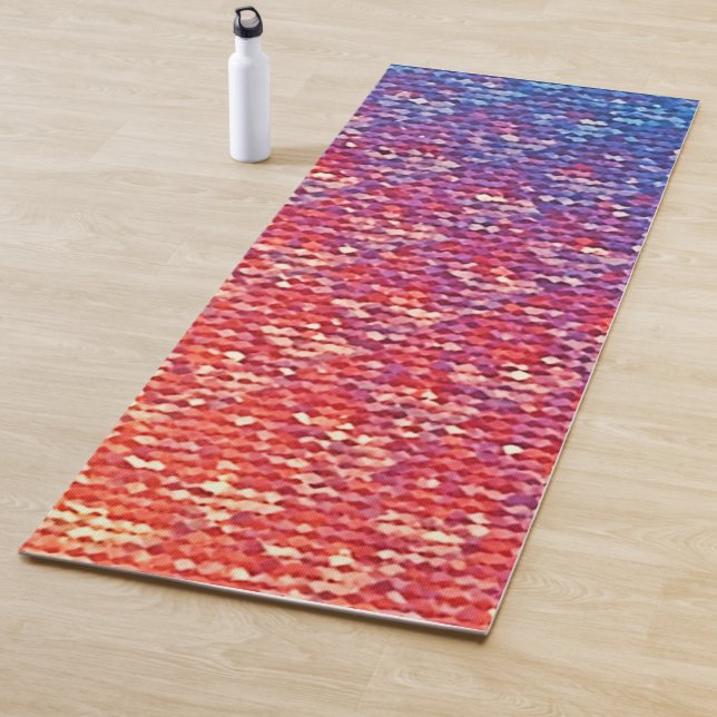 Tapis De Yoga Étincelle de mosaïque émotionnelle vive (En situation)