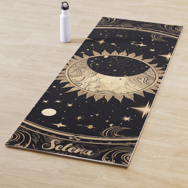 Tapis De Yoga Étoiles célestes Sun Moon (En situation)